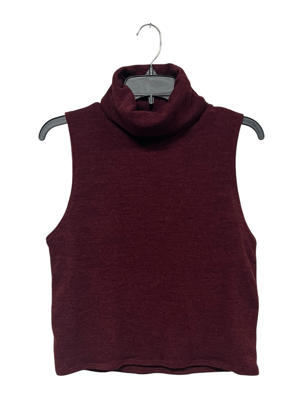 Saints & Hearts | Burgundy Knit Tank Top Turtleneck Pullover Top L